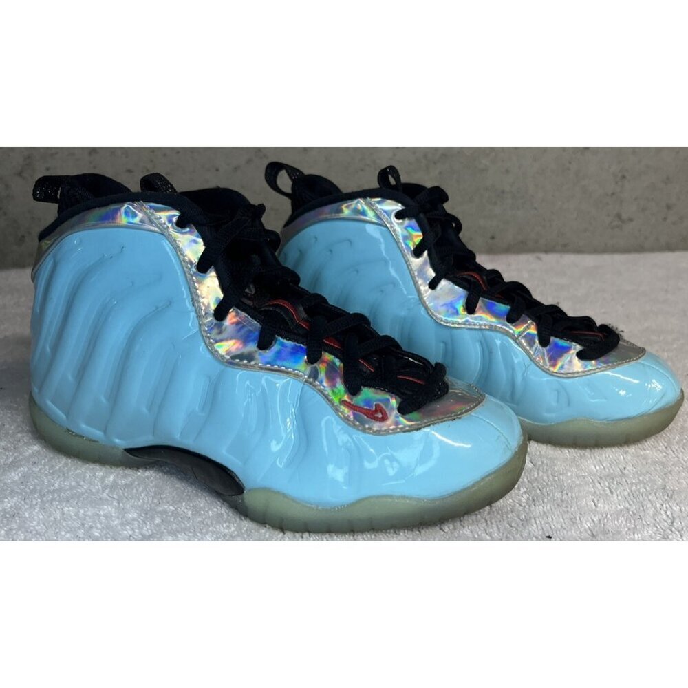 Nike Little Posite One Mixtape Teal Blue Shoes Sneakers Size 2.5Y DH6491-400 - Picture 3 of 9